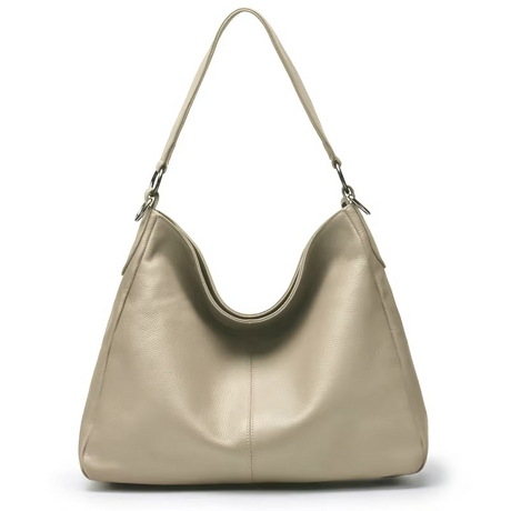 Classic Leather Hobo Bag  Minimalist Black Design - Product detail 4