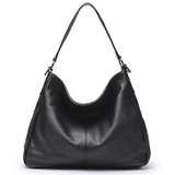 Classic Leather Hobo Bag  Minimalist Black Design - Product detail 5