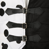 Asymmetrical Halloween Dress  Black White Split Design With Hood - Product detail 5