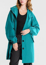 Womens Lightweight Windbreaker  Mid-Length Hooded Design - Product showcase