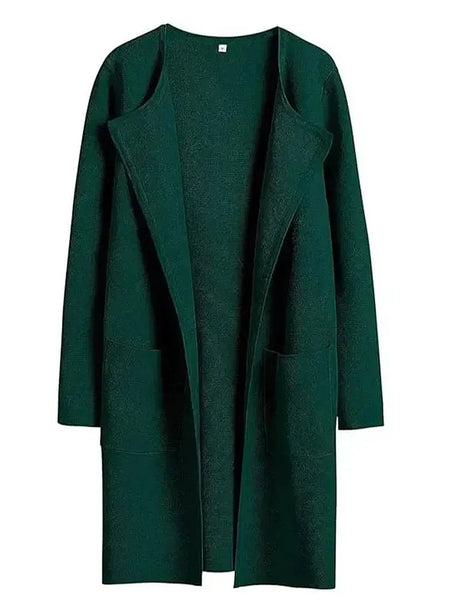Minimalist Wool Blend Coat  Wide Lapel Relaxed Design - Product detail 11