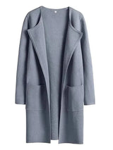 Minimalist Wool Blend Coat  Wide Lapel Relaxed Design - Product detail 14