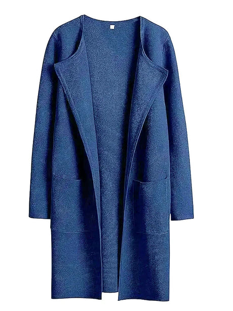 Minimalist Wool Blend Coat  Wide Lapel Relaxed Design - Product detail 10