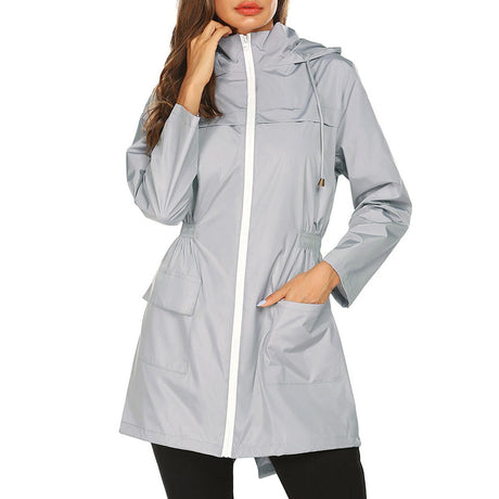 Essential Rain Coat  Lightweight Water-Resistant Cinched Waist Design - Product example