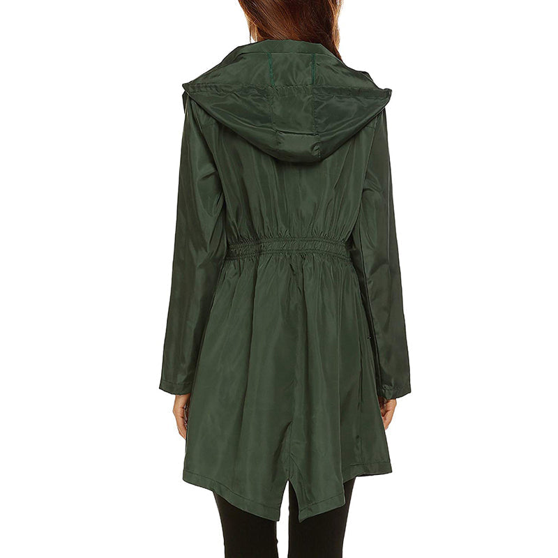 Essential Rain Coat  Lightweight Water-Resistant Cinched Waist Design - Product detail 4