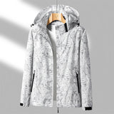 Floral Waterproof Jacket  Lightweight Pink Outdoor Shell - Detailed view