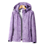 Floral Waterproof Jacket  Lightweight Pink Outdoor Shell - Product example