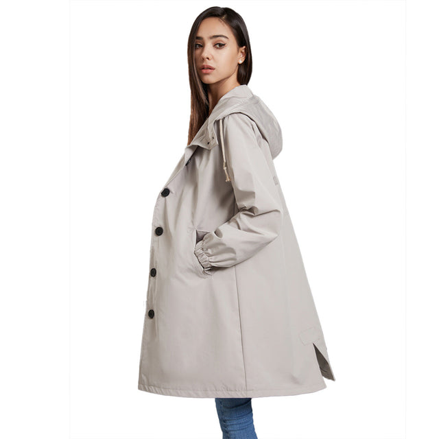Waterproof Rain Jacket  Lightweight Hooded Windbreaker - Product showcase