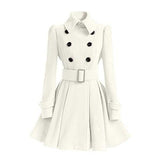 Classic Double-Breasted Coat  Belted A-Line Silhouette - Product detail 7