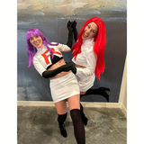 Anime Cosplay Costume  White Two-Piece Set with R Logo - Product detail 5