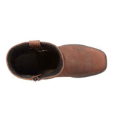 Classic Leather Harness Boots  Full-Grain Brown Mid-Cut Design - Product detail 6