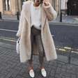 Luxury Faux Fur Coat  Plush Oversized Winter Design - Product showcase