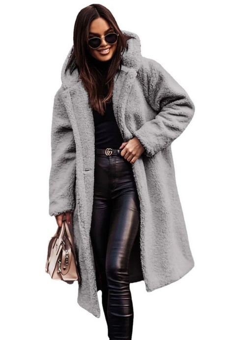 Luxury Faux Fur Coat  Plush Oversized Winter Design - Product detail 4