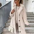 Oversized Teddy Coat  Luxe Faux Shearling with Notched Lapel - Product showcase