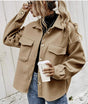 Wool Blend Shacket  Oversized Button Front Design - Product showcase