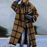 Wool Blend Long Coat  Oversized Winter Design With Notched Lapel - Product detail 4