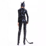 Womens Halloween Costume Catsuit  Shiny Long Sleeve One-Piece Outfit - Detailed view