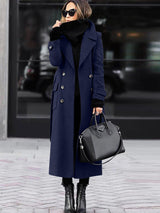 Classic Wool Winter Coat  Double-Breasted Full Length Design - Product detail 4