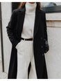 Classic Wool Winter Coat  Double Breasted Full Length Design - Product showcase