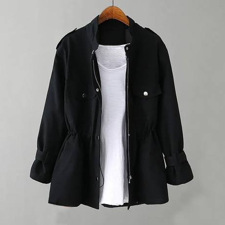 Modern Utility Trench Coat  Slim Fit Cotton Design - Product showcase