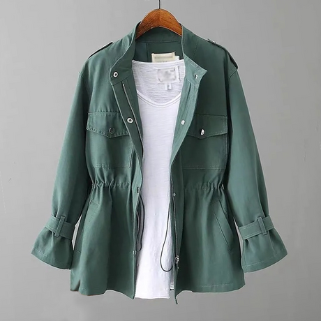 Modern Utility Trench Coat  Slim Fit Cotton Design - Product example