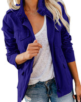 Military Utility Jacket  Cotton Blend Four-Pocket Design - Product detail 7