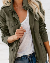 Military Utility Jacket  Cotton Blend Four-Pocket Design - Product detail 6