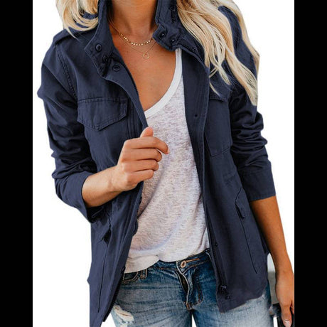 Military Utility Jacket  Cotton Blend Four-Pocket Design - Product detail 5