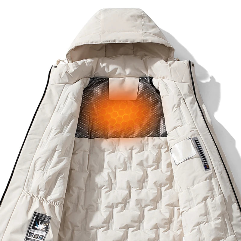 Outdoor Quilted Jacket  Water-Resistant Pink Panel Design - Product example