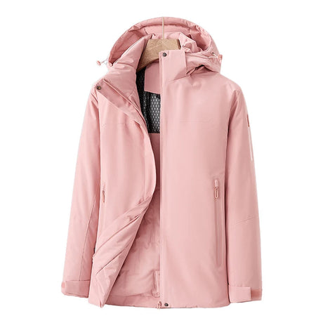 Outdoor Quilted Jacket  Water-Resistant Pink Panel Design - Product detail 10