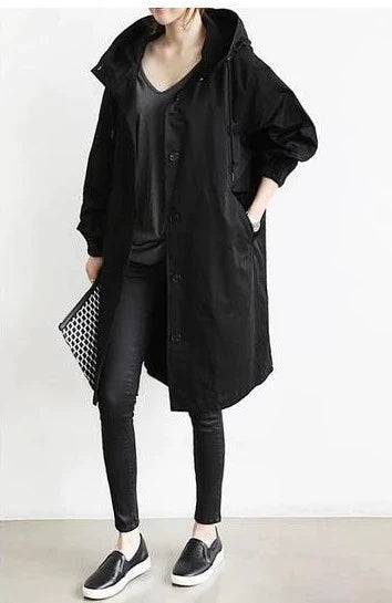 Essential Waterproof Rain Jacket  Lightweight Hooded Womens Windbreaker - Product showcase