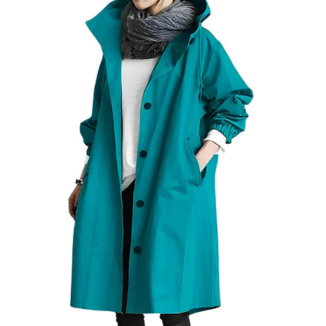 Essential Waterproof Rain Jacket  Lightweight Hooded Womens Windbreaker - Detailed view
