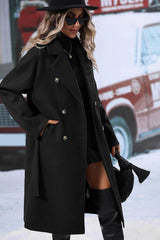 Wool Blend Winter Coat  Double-Breasted Long Design - Product detail 8