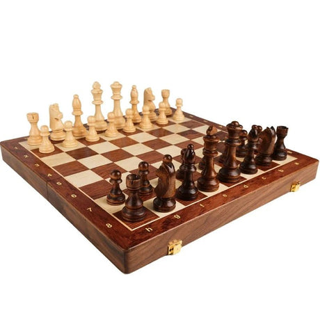 Wooden Chess Set  Folding Board with Solid Wood Pieces - Product detail 7