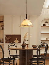 Fabric Pendant Light  Natural Wood Trim Design - Product detail 20