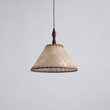 Fabric Pendant Light  Natural Wood Trim Design - Product detail 26