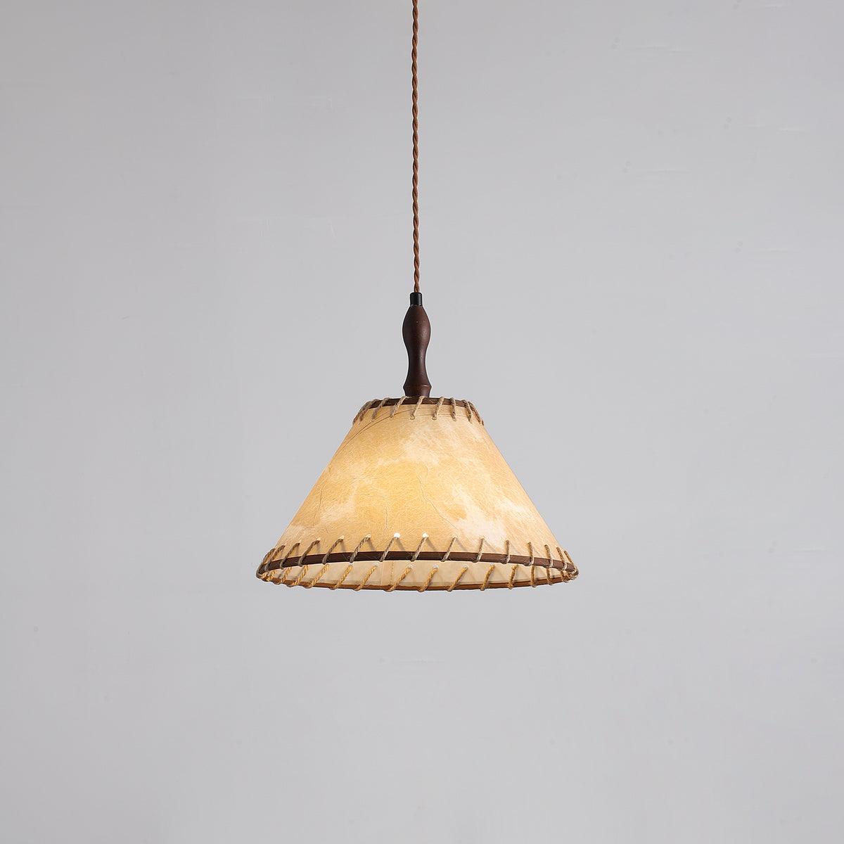 Fabric Pendant Light  Natural Wood Trim Design - Product detail 31