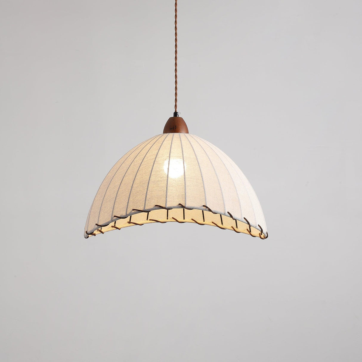 Fabric Pendant Light  Natural Wood Trim Design - Product detail 37