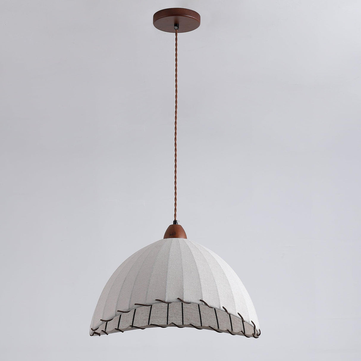Fabric Pendant Light  Natural Wood Trim Design - Product detail 38