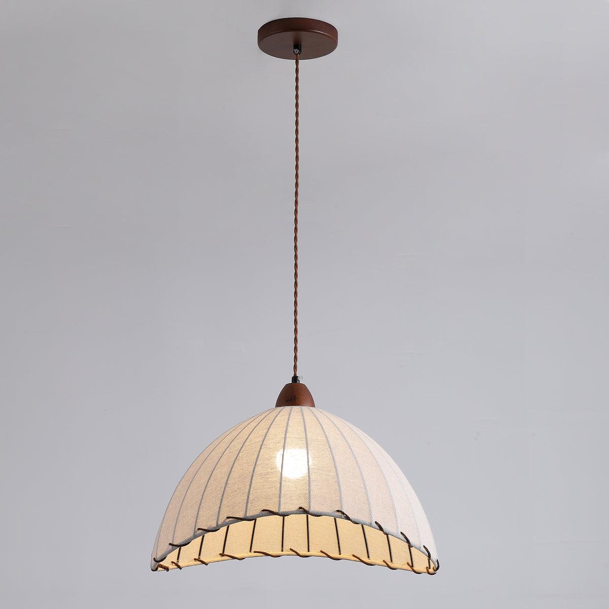 Fabric Pendant Light  Natural Wood Trim Design - Product detail 53