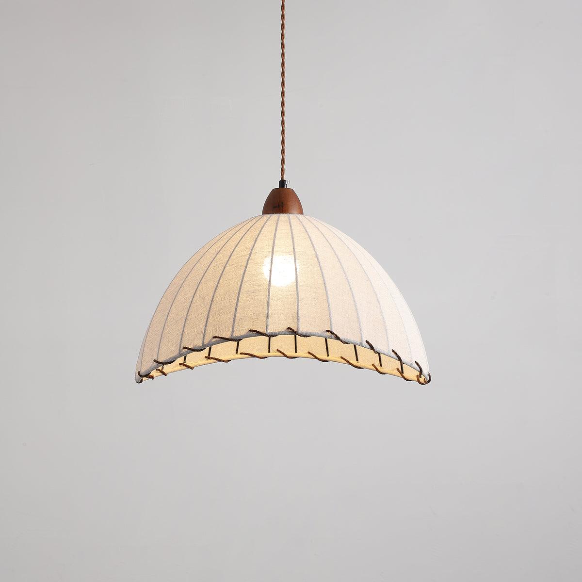 Fabric Pendant Light  Natural Wood Trim Design - Product detail 39