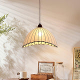 Fabric Pendant Light  Natural Wood Trim Design - Product detail 4