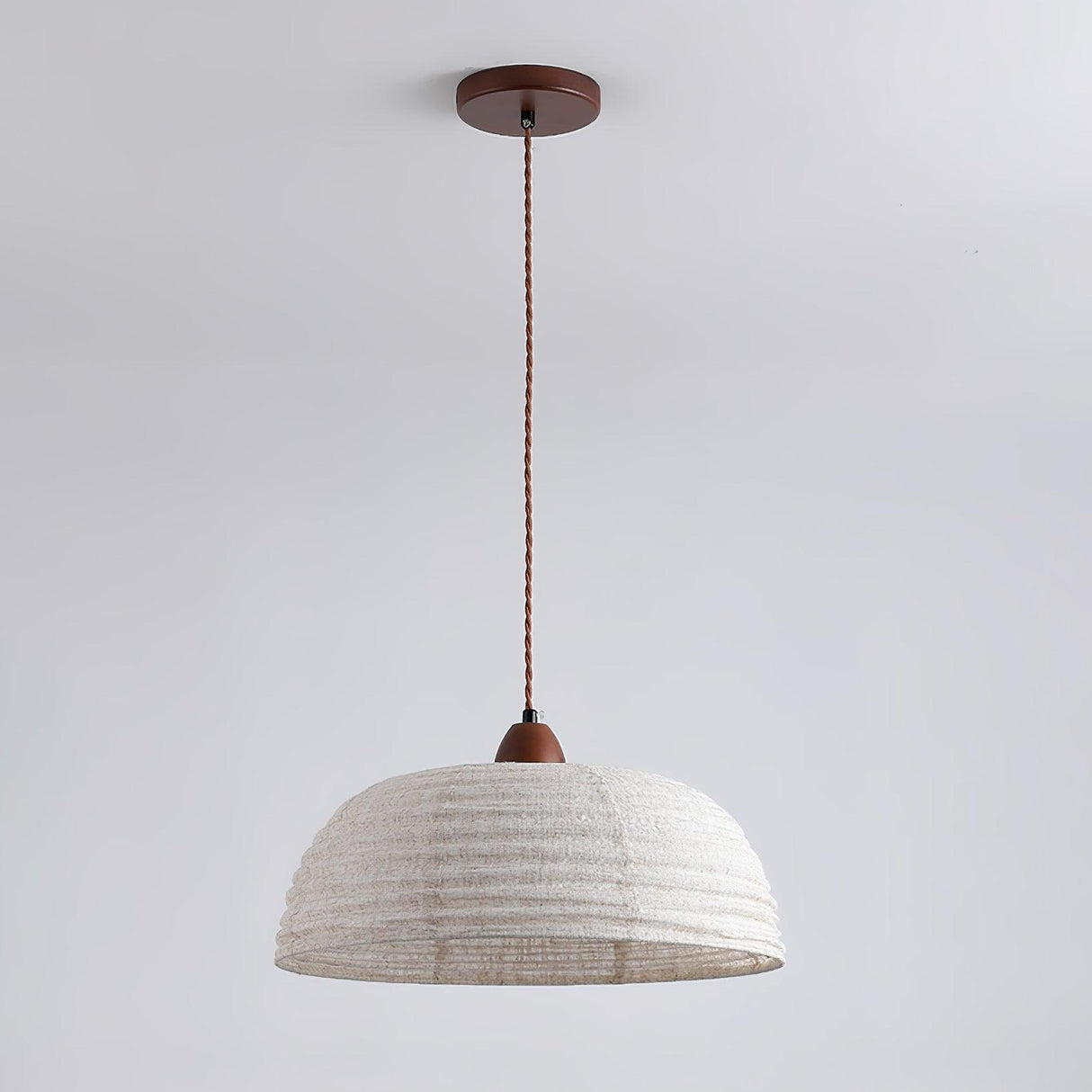 Fabric Pendant Light  Natural Wood Trim Design - Product detail 16