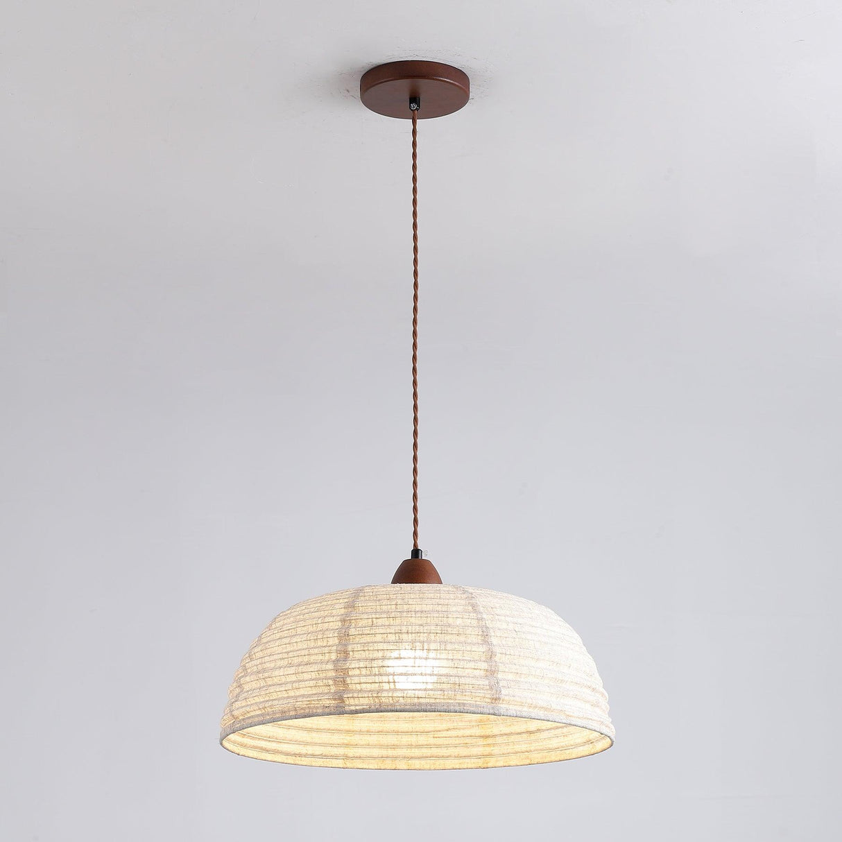 Fabric Pendant Light  Natural Wood Trim Design - Product detail 44
