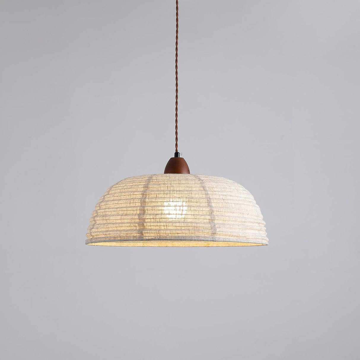 Fabric Pendant Light  Natural Wood Trim Design - Product detail 45