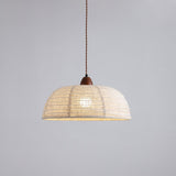 Fabric Pendant Light  Natural Wood Trim Design - Product detail 45