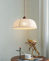 Fabric Pendant Light  Natural Wood Trim Design - Product detail 10