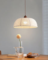 Fabric Pendant Light  Natural Wood Trim Design - Product detail 11