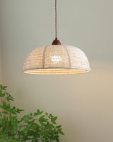 Fabric Pendant Light  Natural Wood Trim Design - Product detail 8