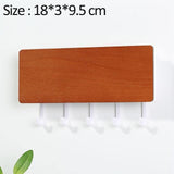 Wooden Wall Key Holder  Modern Entryway Organizer with Colorful Hooks - Product detail 16